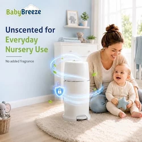 BabyBreeze Diaper Pail Refill Bags Compatible with Playtex Diaper Genie Pails Odor Absorbing 280 Count | Reliable Odor Containment thumbnail 7