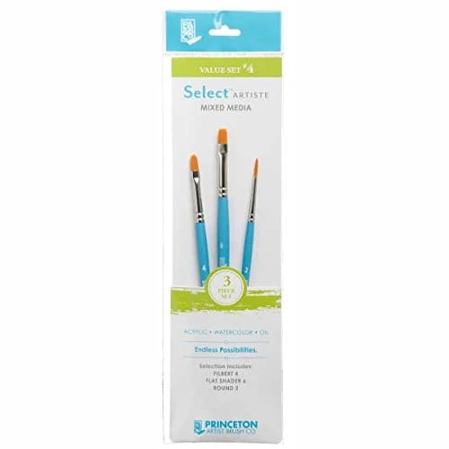 Princeton Select Artiste Brush Set No. 4, Synthetic, 3 Piece | Artist Quality for Acrylic, Oil & Watercolor thumbnail 1