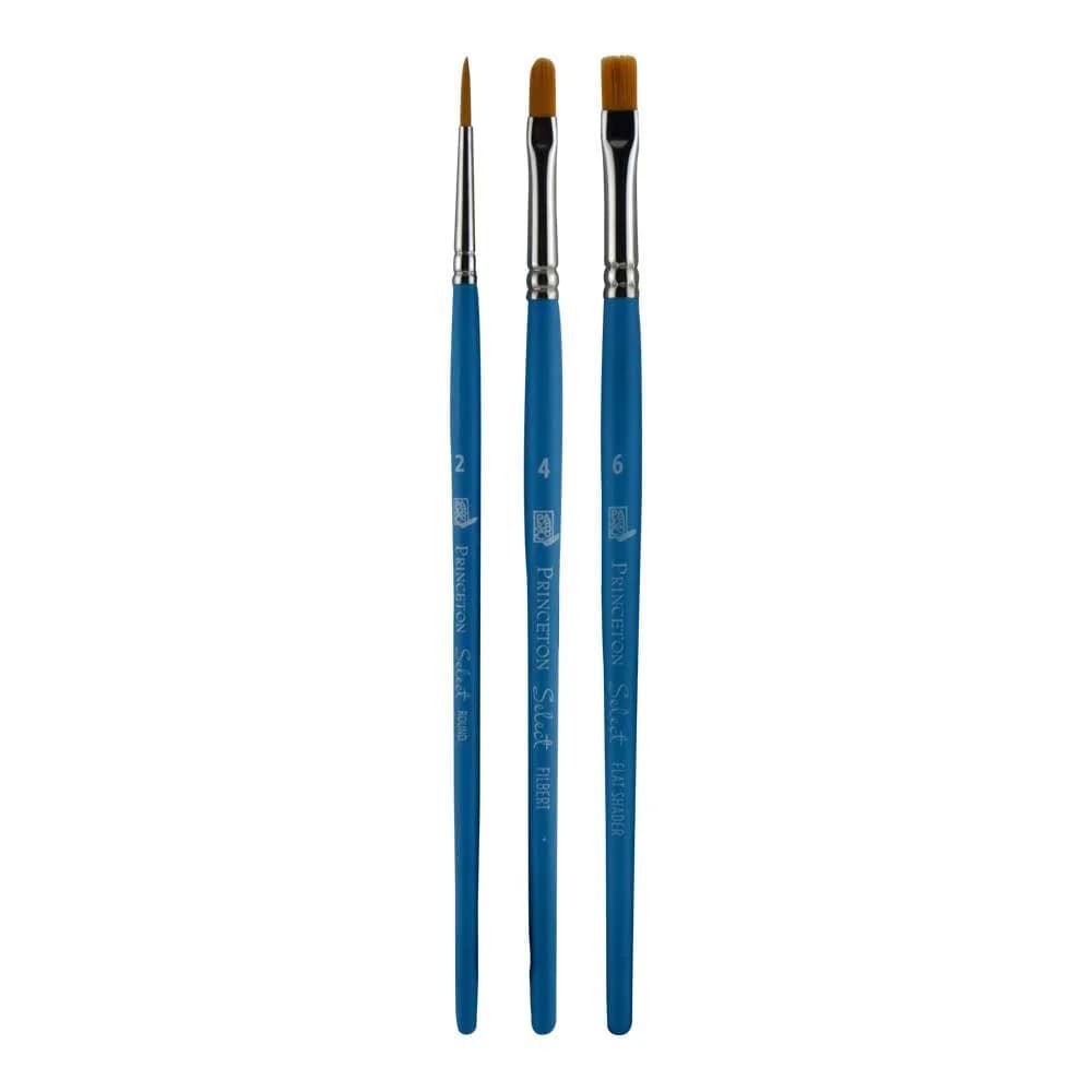 Princeton Select Artiste Brush Set No. 4, Synthetic, 3 Piece | Artist Quality for Acrylic, Oil & Watercolor - view 2