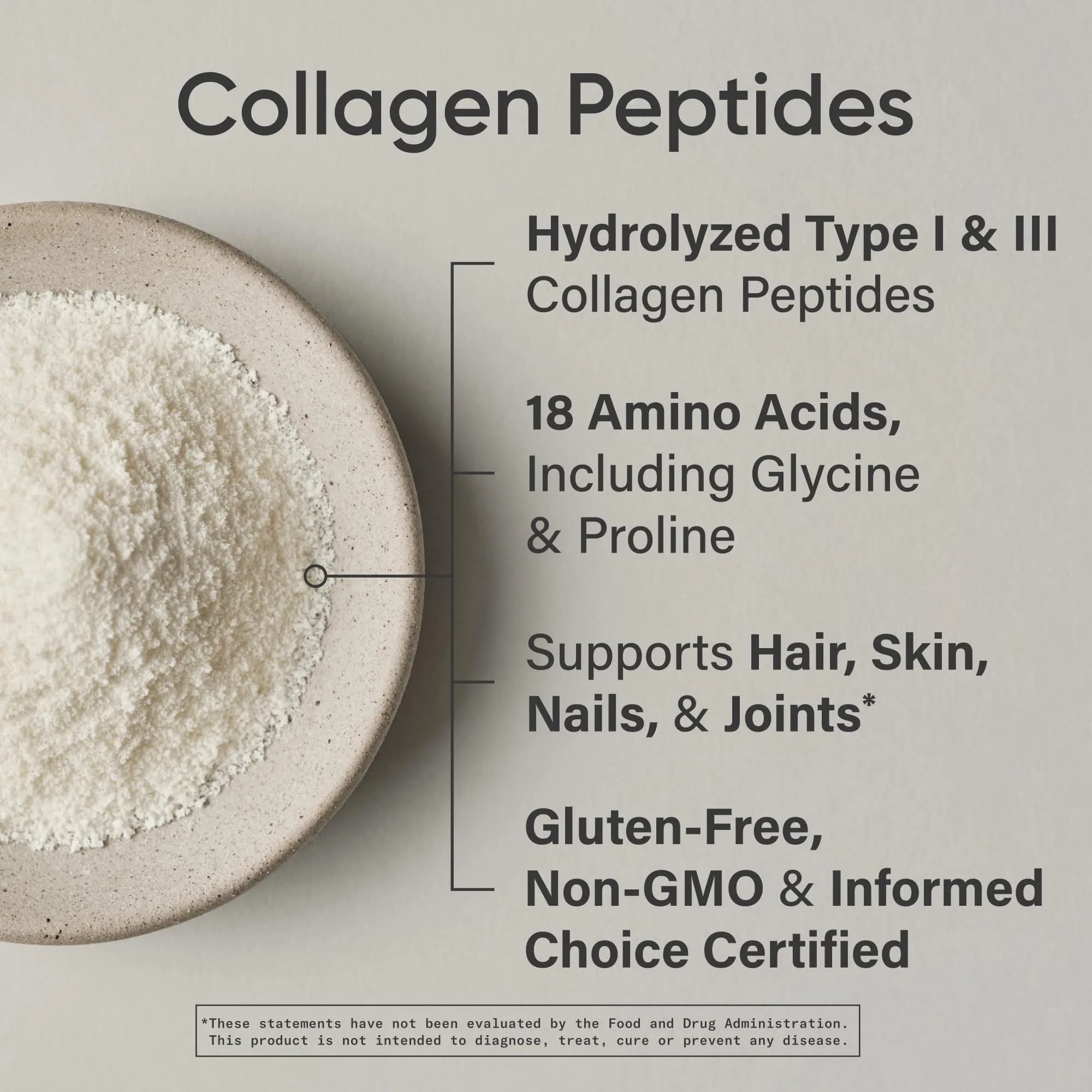 Sports Research Unflavored Collagen Peptides Protein Powder, 7.8oz | High Protein Nutritional Supplement for Wellness - view 4