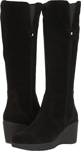 C LA CANADIENNE Grace Black Suede Waterproof Knee-High Boot 9 US | 3 mm Memory Foam Insole (70-120 chars) thumbnail 1