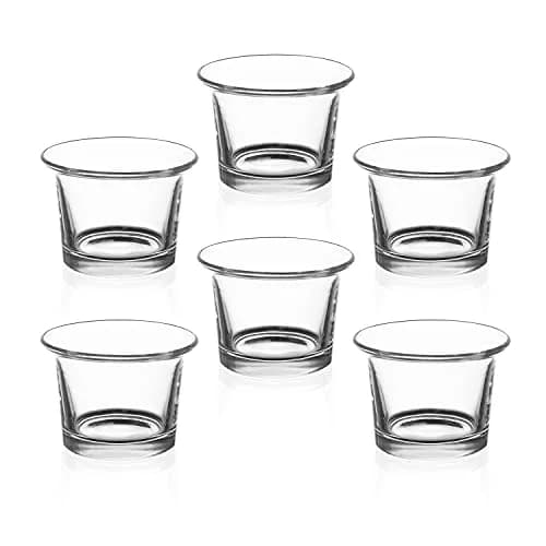 Royal Imports Hanging Oyster Glass Votive Candle Holders 2.5" Tall | Set of 6 for Weddings & Events thumbnail 1