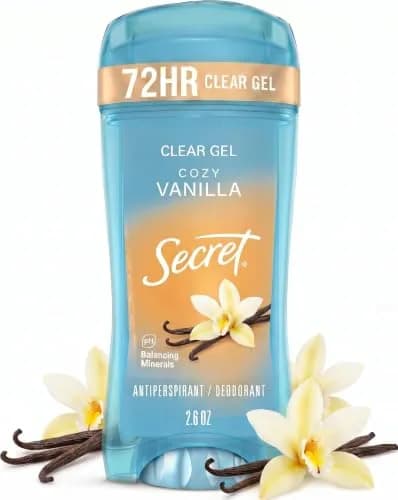 Secret Fresh Antiperspirant Deodorant for Women, Cozy Vanilla Scent, 72hr Protection, Clear Gel 73ml (2.6 oz) - main product image