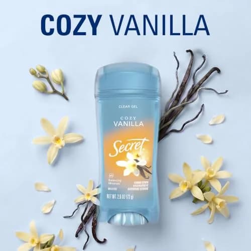 Secret Fresh Antiperspirant Deodorant for Women, Cozy Vanilla Scent, 72hr Protection, Clear Gel 73ml (2.6 oz) thumbnail 8