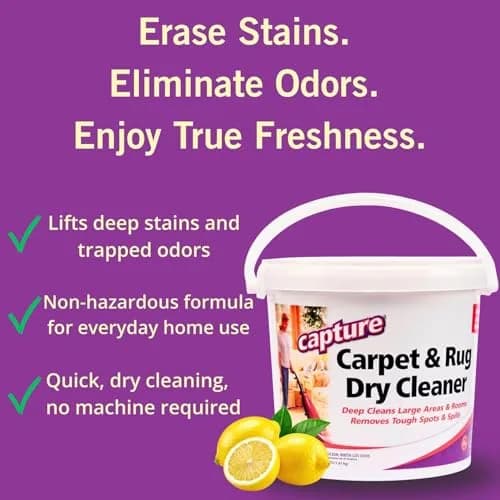Capture Carpet & Rug Dry Cleaner Powder 1.81 kg (4 lb) | Absorbs Dirt, Stains & Odors thumbnail 2