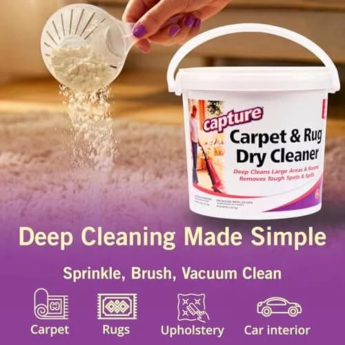 Capture Carpet & Rug Dry Cleaner Powder 1.81 kg (4 lb) | Absorbs Dirt, Stains & Odors thumbnail 3