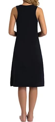 Chamllymers Women's Nightgown Sleeveless Cotton Sleepwear XL | Soft, Loose & Comfortable thumbnail 3