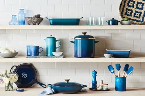 Le Creuset Stoneware & Silicone 5pc Utensil Crock Set Marseille 1.9L (1.9L) | Kitchen Utensil Organizer thumbnail 3