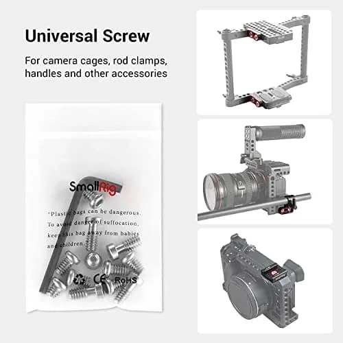 SMALLRIG Allen Wrench Screw 1/4" Screws Accessories Tool (12pcs/Pack) | Stainless Steel, 12pcs, 1/4" Thread, Camera Support thumbnail 5