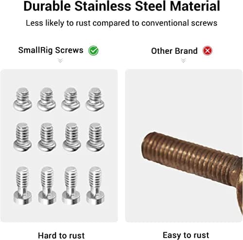 SMALLRIG Allen Wrench Screw 1/4" Screws Accessories Tool (12pcs/Pack) | Stainless Steel, 12pcs, 1/4" Thread, Camera Support thumbnail 6