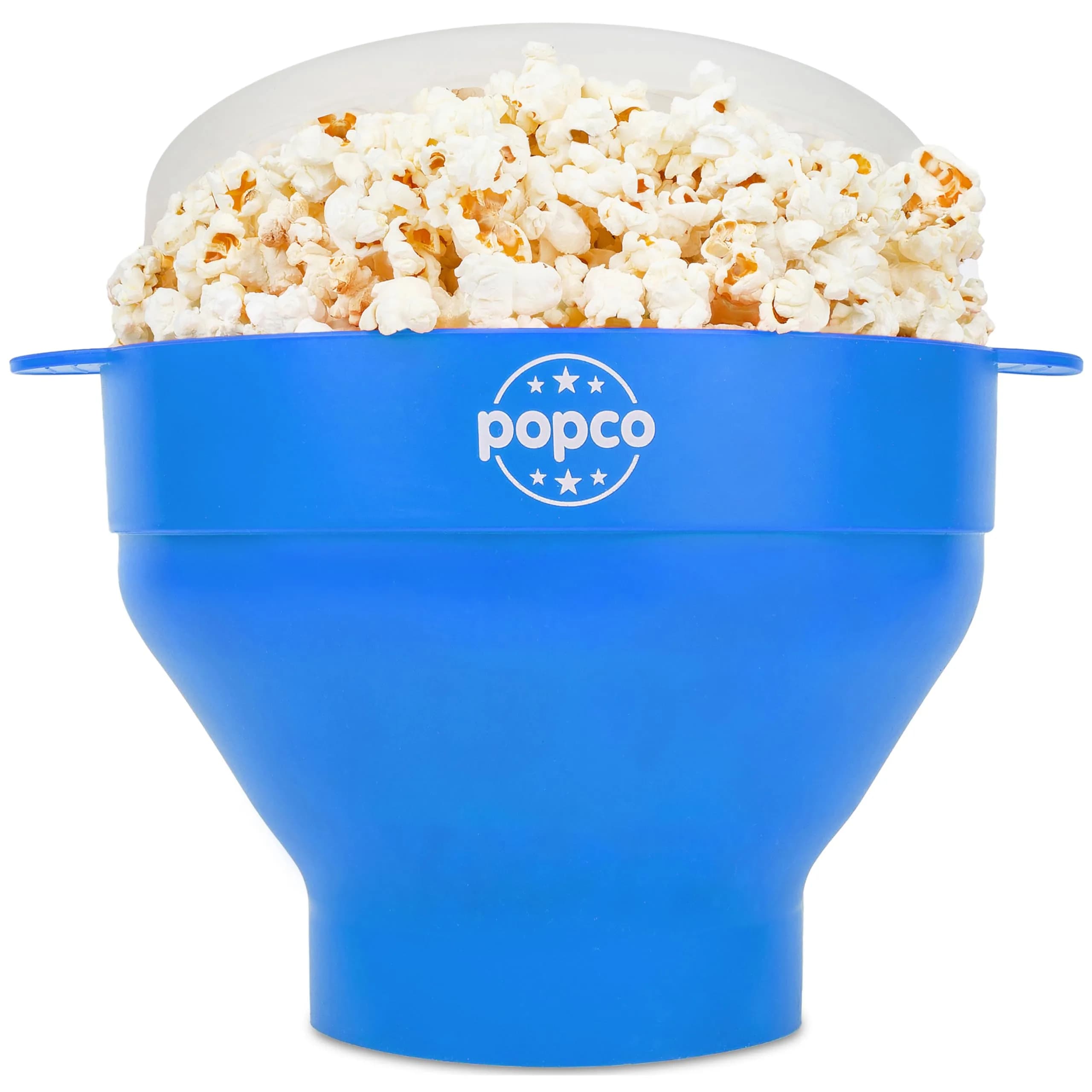 POPCO HotPop Silicone Popcorn Maker - 15-Cup Capacity Collapsible Bowl | Microwave Popcorn Popper for Family Movie Nights — Light Blue