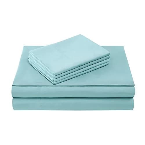 Comfort Spaces Microfiber Deep Pocket Full Sheet Set 4 pcs Aqua | 14-inch Pocket Depth, Solid Color thumbnail 2