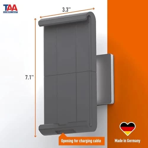 Durable Wall Mounted Tablet Holder, Universal Mount, Fits 7" - 13" Tablets | Secure & Rotatable thumbnail 3