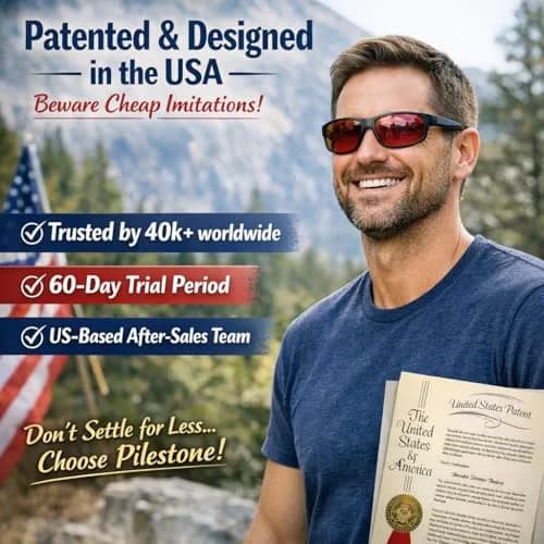 Pilestone TP-006 Lens A Color Blind Glasses Aviator Style for Medium Red-Green Blindness | Universal Design for Indoor/Outdoor Use thumbnail 6