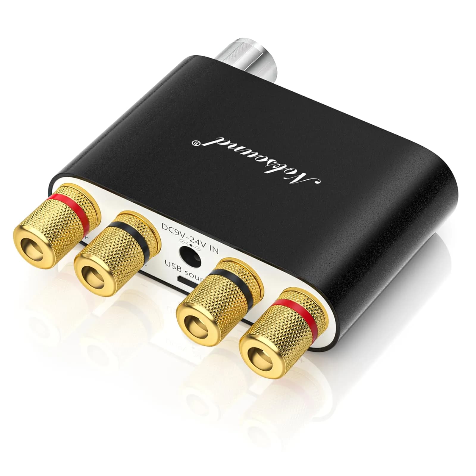 Nobsound NS-10G Bluetooth 5.0 2 Channel Power Amplifier 50Wx2 | HiFi Stereo Mini Amp Wireless Receiver — Black