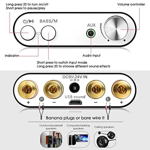 Nobsound NS-10G Bluetooth 5.0 2 Channel Power Amplifier 50Wx2 | HiFi Stereo Mini Amp Wireless Receiver thumbnail 7