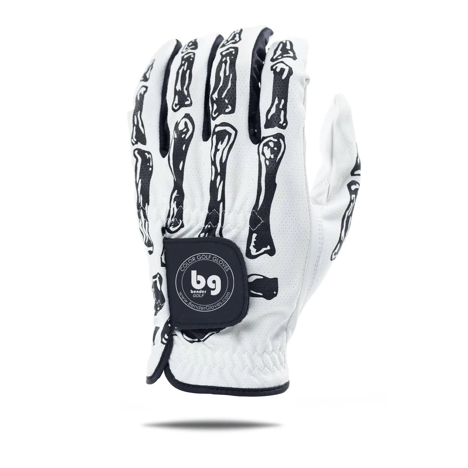 BG Men's Golf Glove Durable Mesh Material | Unique Color & USGA Compliant (70-120 chars) — White Bones