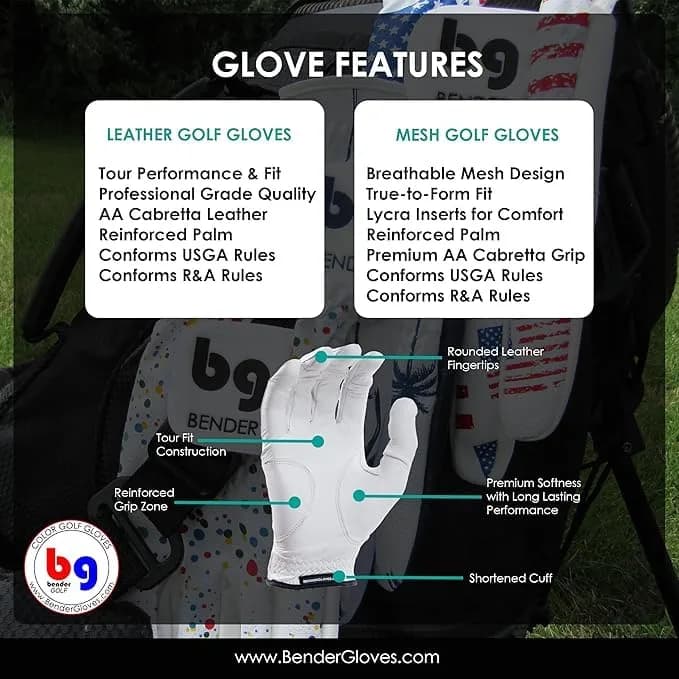 BG Men's Golf Glove Durable Mesh Material | Unique Color & USGA Compliant (70-120 chars) thumbnail 10