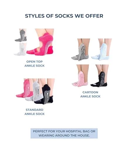 Live Happy Be Healthy Non-slip Pilates Socks with Grips for Women, 2 Pairs, Black | Toeless, Ankle Length, Grip Socks thumbnail 7