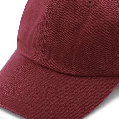 The Hat Depot Kids Washed Low Profile Cotton Baseball Cap | Burgundy, 2-5 yrs thumbnail 5