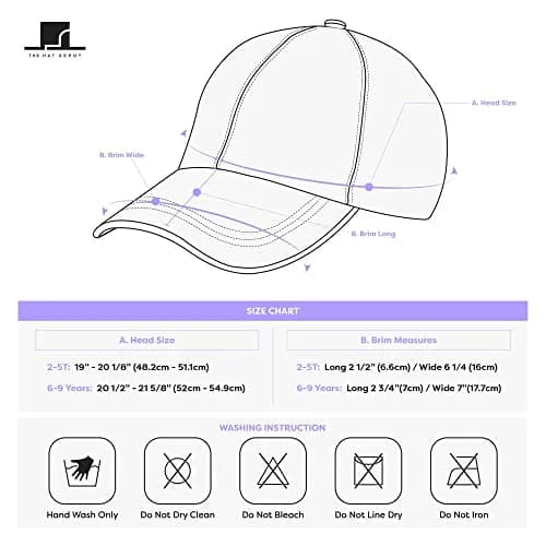The Hat Depot Kids Washed Low Profile Cotton Baseball Cap | Burgundy, 2-5 yrs thumbnail 7