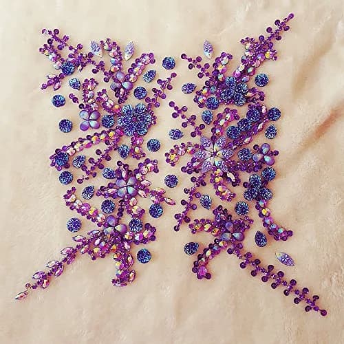 succi shan purple fabric_applique_patch | Bright Beaded Flower Appliques for Wedding Dresses thumbnail 6