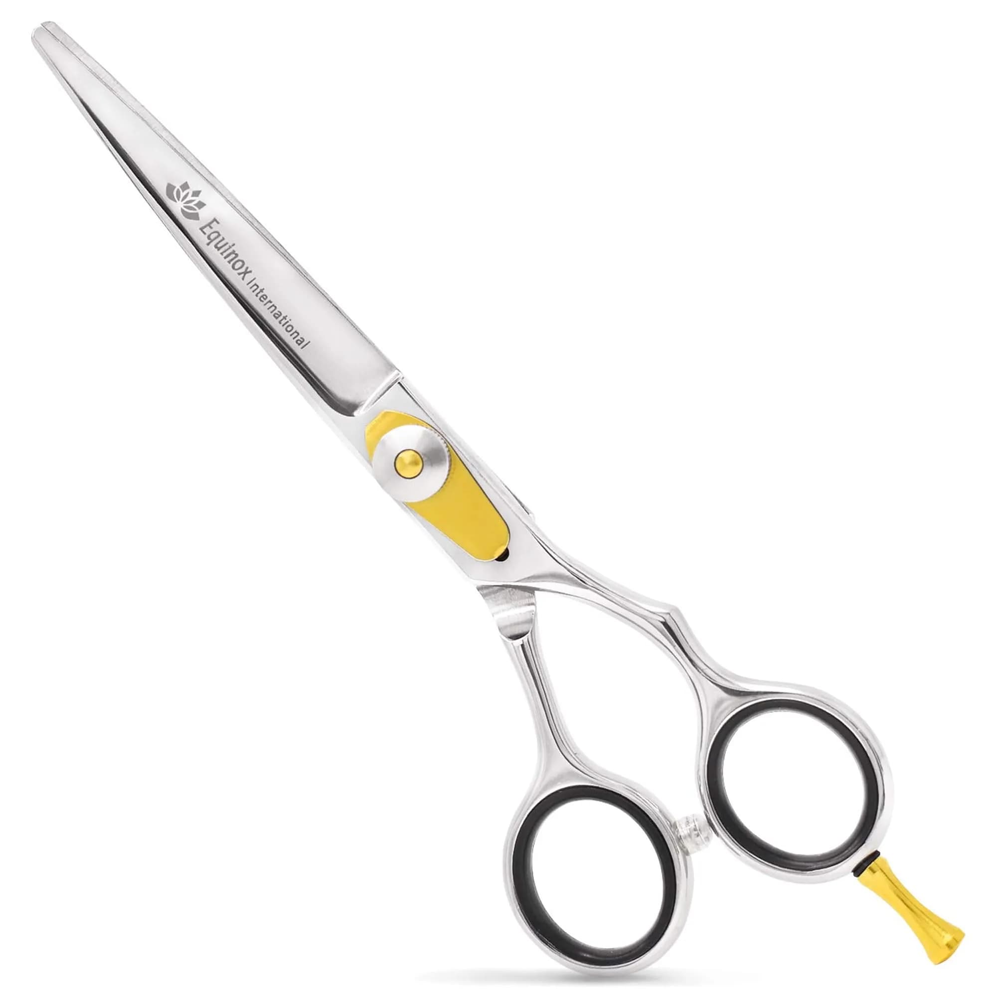 Equinox International Silver Black 6.0" Barber Hair Cutting Shears | Japanese Stainless Steel, Ergonomic Grip - main product image