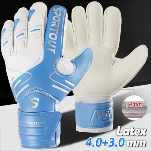 Sportout Goalkeeper Gloves Size 8 Blue | Strong Grip & Finger Protection for Toughest Saves thumbnail 2