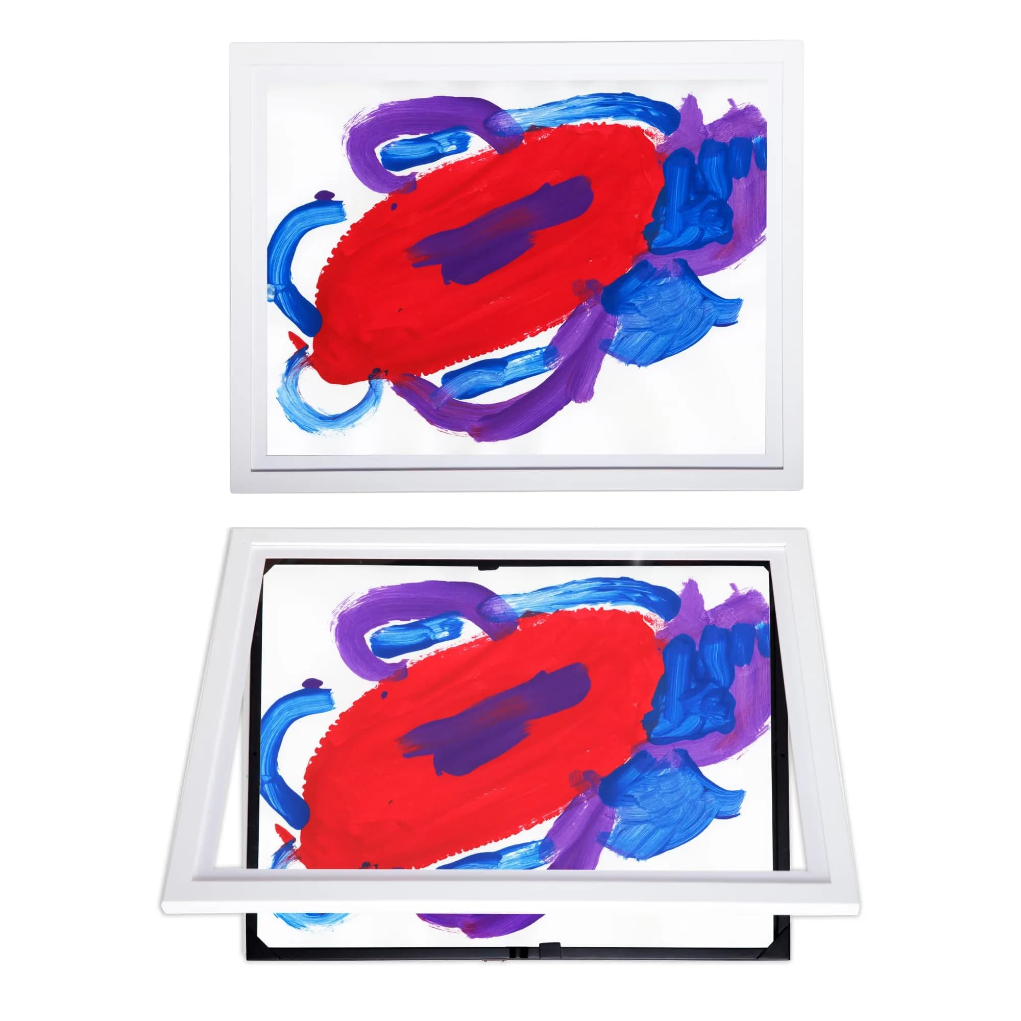 Dynamic Frames Li’l Davinci Front-Open 2-Pack Kids Art Frames, Wooden for 18x24 Artwork, Certificates, Store up to 50, White — White / 18x24"