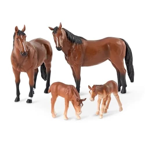 Terra by Battat Quarter Horse Family Toy Set | 4 Realistic Miniature Figures for Kids 3+ thumbnail 1