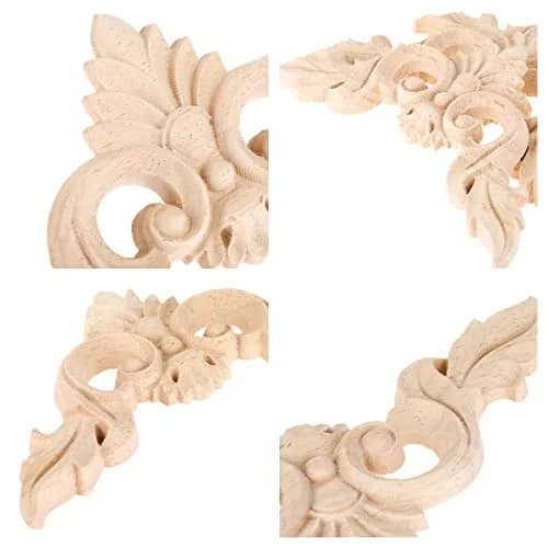 MUXSAM Wooden Appliques 15x15cm | Elegant European Style Decor for Home thumbnail 3
