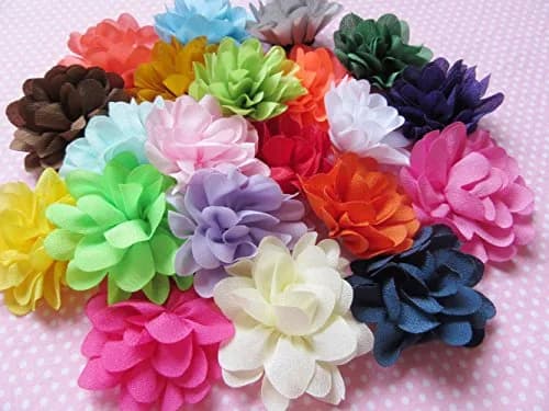 YYCRAFT Satin Silk Flower Hair Headband Pack of 38 | 2" Floral Hair Accessories for Girls & Infants thumbnail 5
