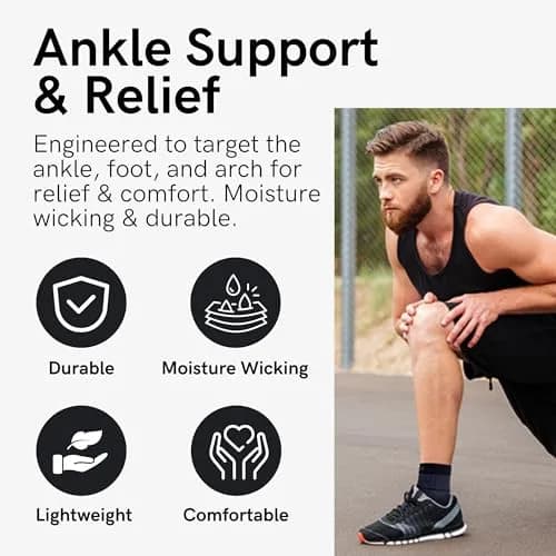 Zensah Ankle Support - Compression Ankle Brace for Running, Soccer, Volleyball | Neon Yellow, Large thumbnail 3