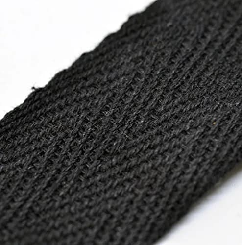 Anrox Supply Co. Twill Tape 2" | 100% Cotton, Herringbone Pattern, Black, 50 Yards thumbnail 1