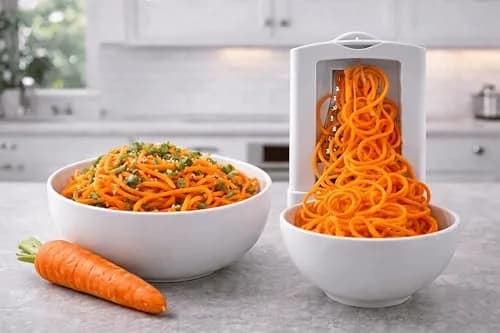 Brieftons 5-Blade Vegetable Spiralizer & Veggie Noodle Maker | Japanese Steel Blades for Zucchini & Sweet Potato | Strong Suction Pad | 4 Recipe eBooks thumbnail 9