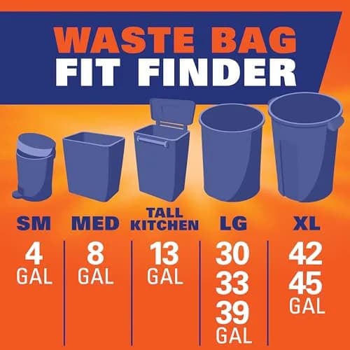 Hefty Ultra Strong Multipurpose Large Trash Bags, Black, White Pine Breeze Scent, 30 Gallon (113.5 L), 25 Count | 6-in-1 Protection thumbnail 8