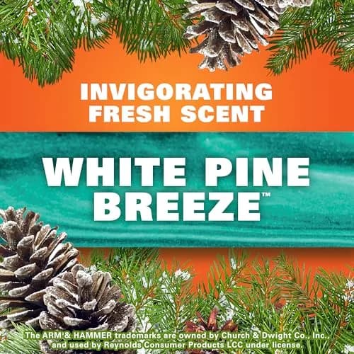 Hefty Ultra Strong Multipurpose Large Trash Bags, Black, White Pine Breeze Scent, 30 Gallon (113.5 L), 25 Count | 6-in-1 Protection thumbnail 3