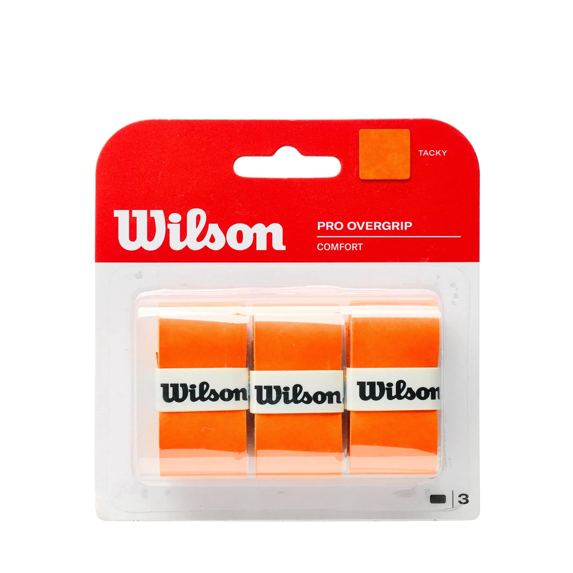 WILSON Sensation Pro Tennis Racquet Over Grip, Orange | 3 Grips - main product image