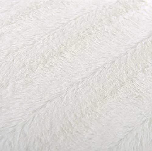 Cheer Collection Faux Fur Throw Pillows 18”x18” | Plush Accent Pillows for Couch & Bed in Chocolate thumbnail 9