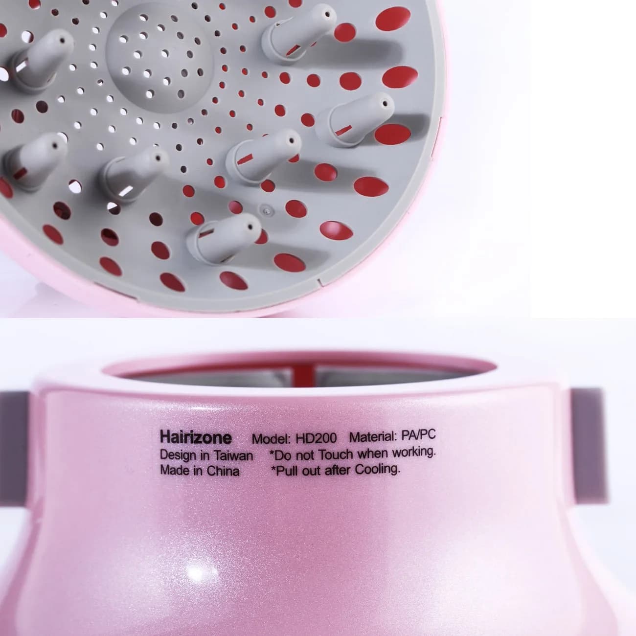 Hairizone Universal Hair Diffuser Pink | 15.6cm (6in) Diameter, Snap-on Fit for Curly & Wavy Hair - view 8