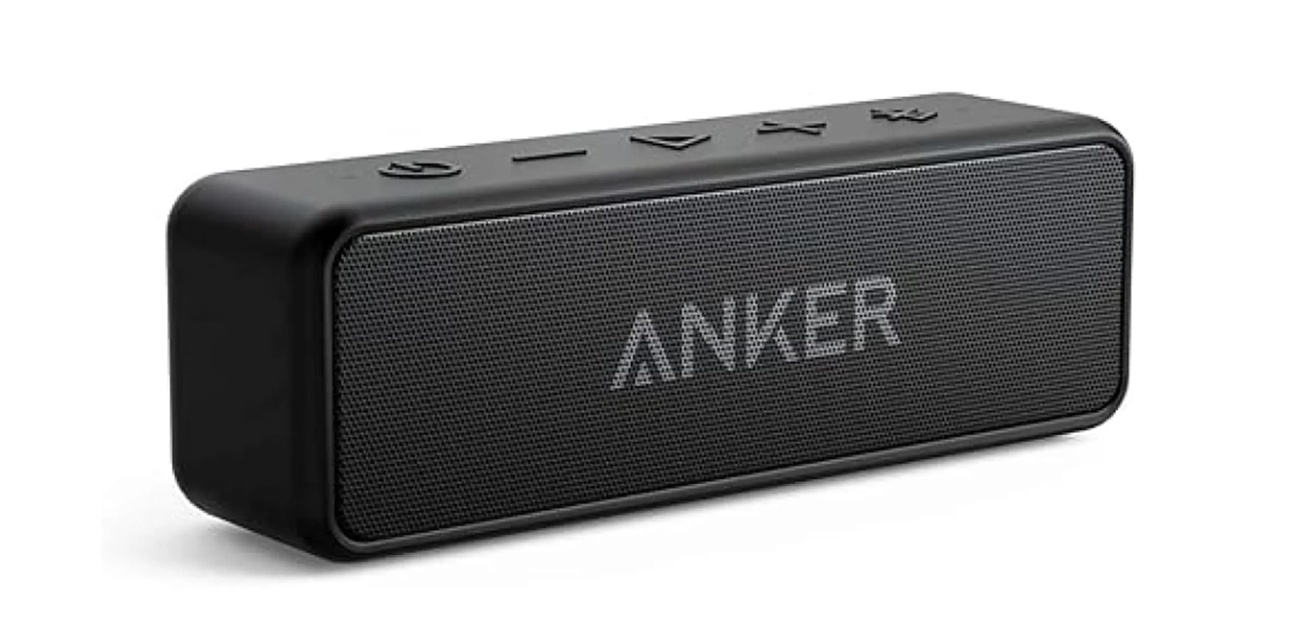 Anker Soundcore 2 Portable Bluetooth Speaker, 12W Stereo Sound, IPX7 Waterproof | 24-Hour Playtime — Black