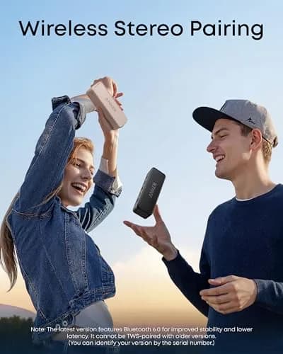 Anker Soundcore 2 Portable Bluetooth Speaker 12W Stereo Sound IPX7 Waterproof | Compact Design with 24-Hour Playtime thumbnail 5