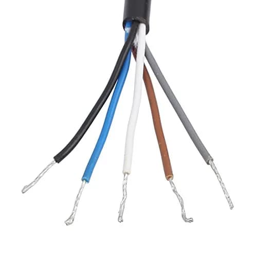 uxcell M12 Female Straight 5 Pins Connector Aviation Socket Electrical Cable 5m | 12mm Thread, Gray thumbnail 2