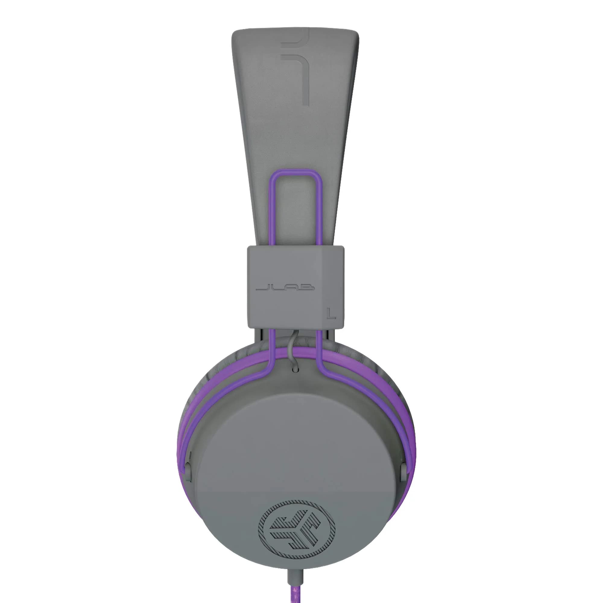 JLab JBuddies Studio Kids Wired On-Ear Headphones | 40mm Dynamic Drivers, 85dB Volume Limiter, Graphite/Purple - view 2