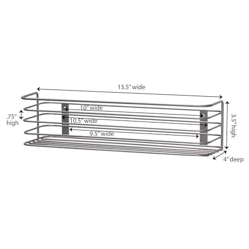 Household Essentials 1226-1 Long Basket Door Mount Cabinet Organizer | Versatile Steel Wire Storage thumbnail 4