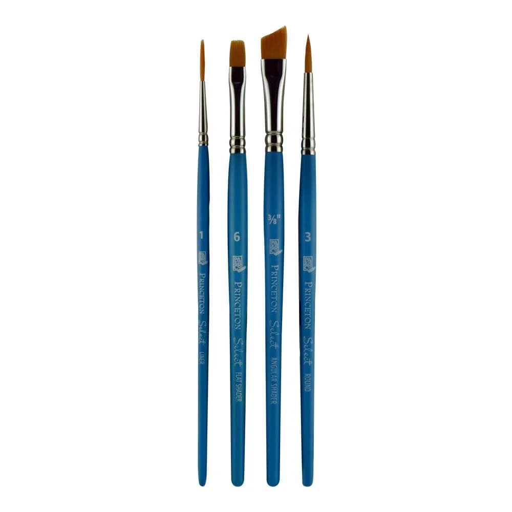 Princeton Select Artiste Brush Set No. 13, Synthetic, 4 Piece | Durable & Versatile for All Painting Styles - view 2