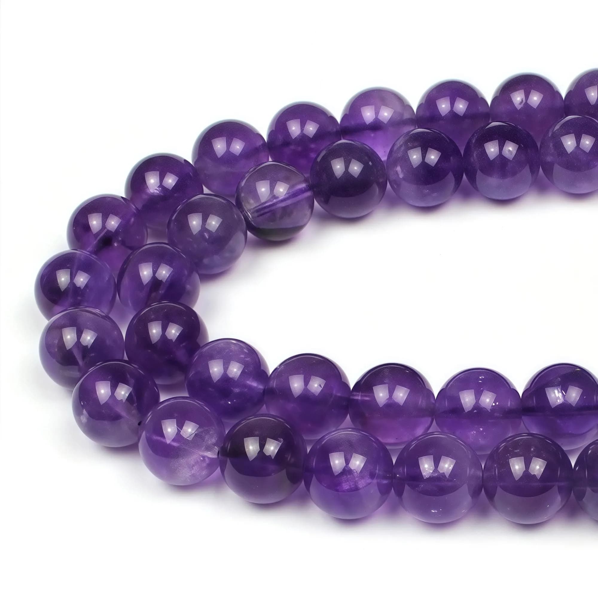 MJDCB 5A Natural South Africa Amethyst Gemstone Beads 10mm | Vibrant Jewelry Beads for DIY Crafts — South Africa Amethyst