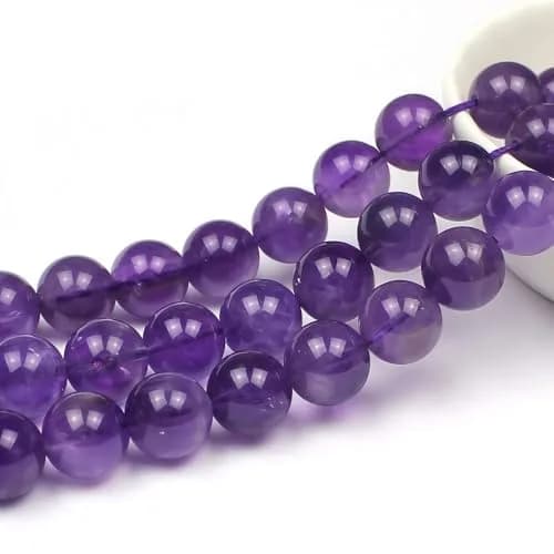 MJDCB 5A Natural South Africa Amethyst Gemstone Beads 10mm | Vibrant Jewelry Beads for DIY Crafts thumbnail 4