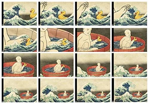 Fliptomania Hokusai Ducky Flipbook for Kids Ages 6-12 | Animated Japanese Art thumbnail 3