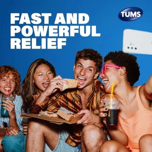 TUMS Chewy Delights Ultra Strength Antacid Soft Chews 32 Count | Fast Heartburn Relief in Delicious Very Cherry thumbnail 2